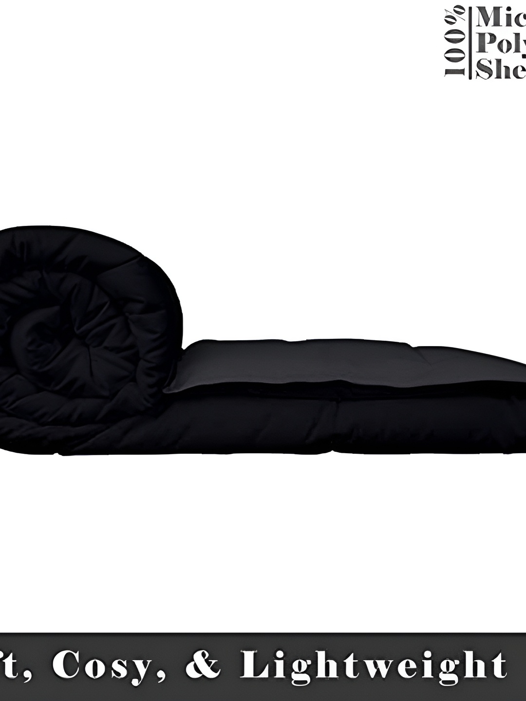 

RF RELAXFEEL Black & Grey Heavy Winter 233 GSM Double Bed Comforter