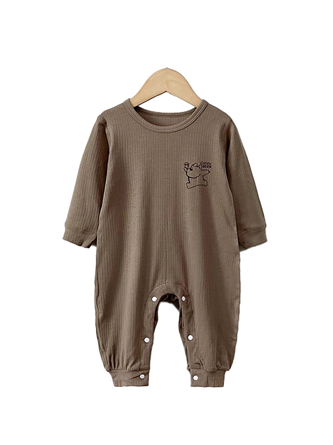 

StyleCast x Revolte Infant Boys Ribbed Rompers, Brown