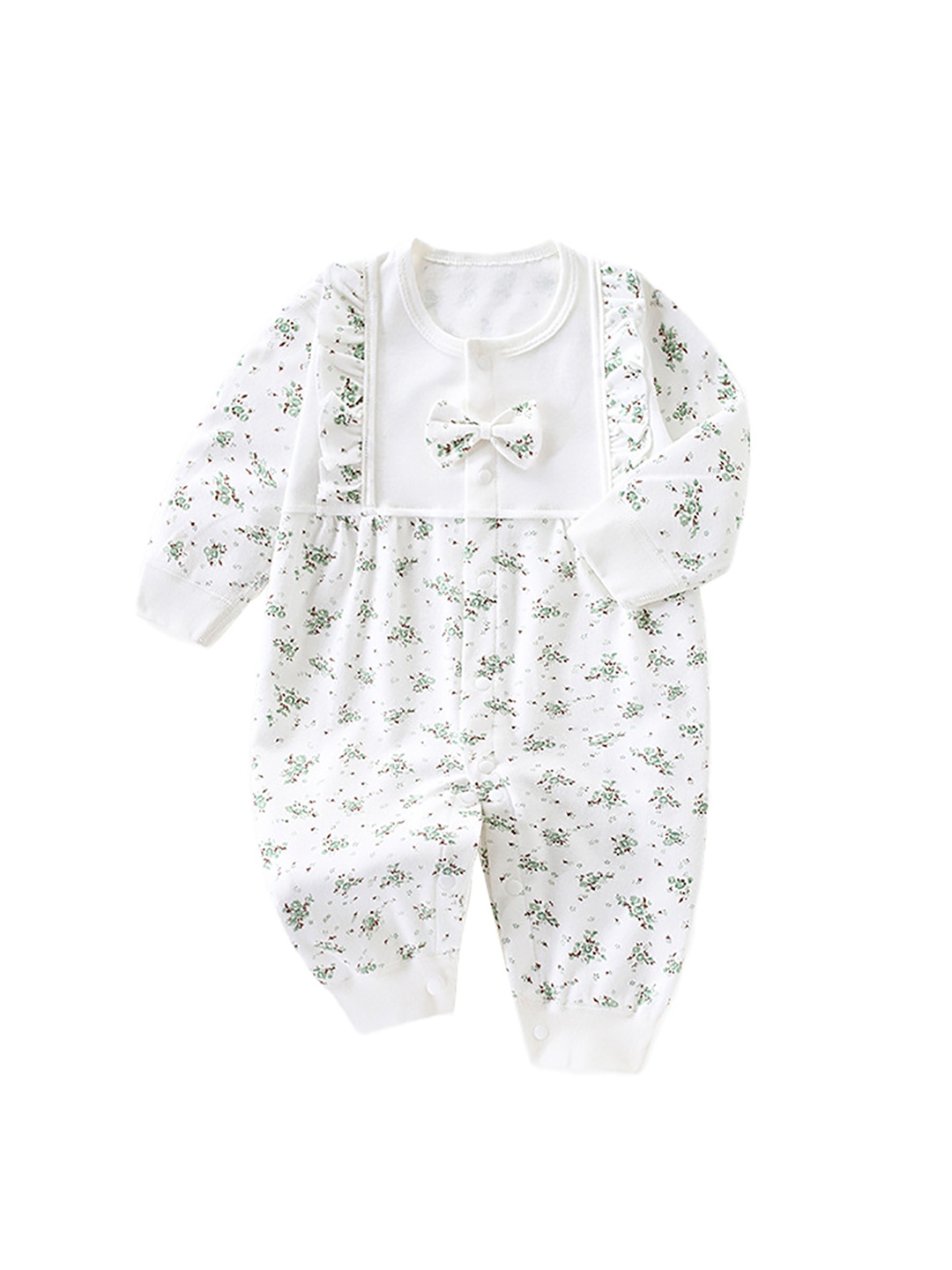 

StyleCast x Revolte Infant Girls Printed Cotton Rompers, Green