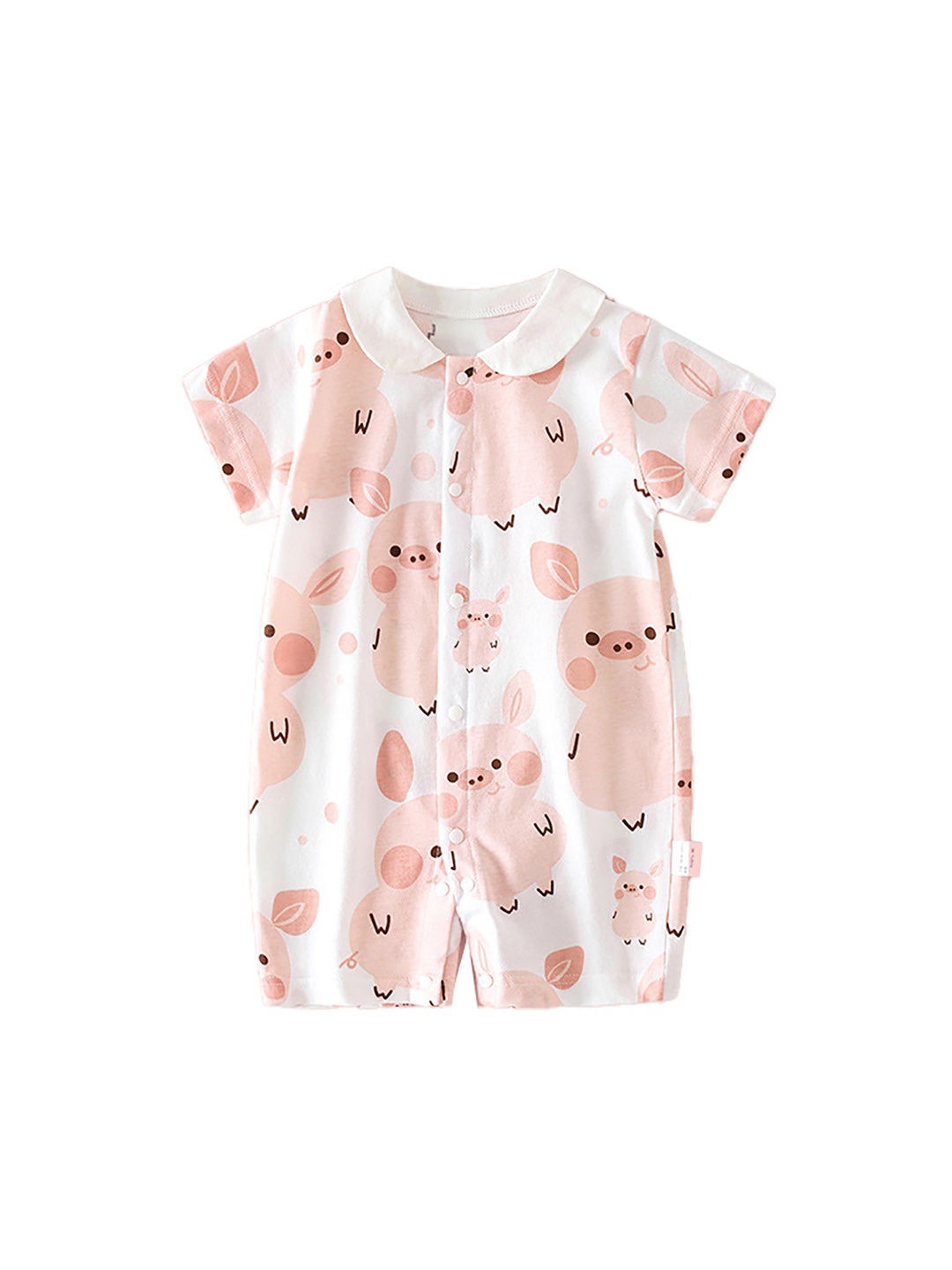

StyleCast x Revolte Infant Girls Printed Cotton Rompers, Pink