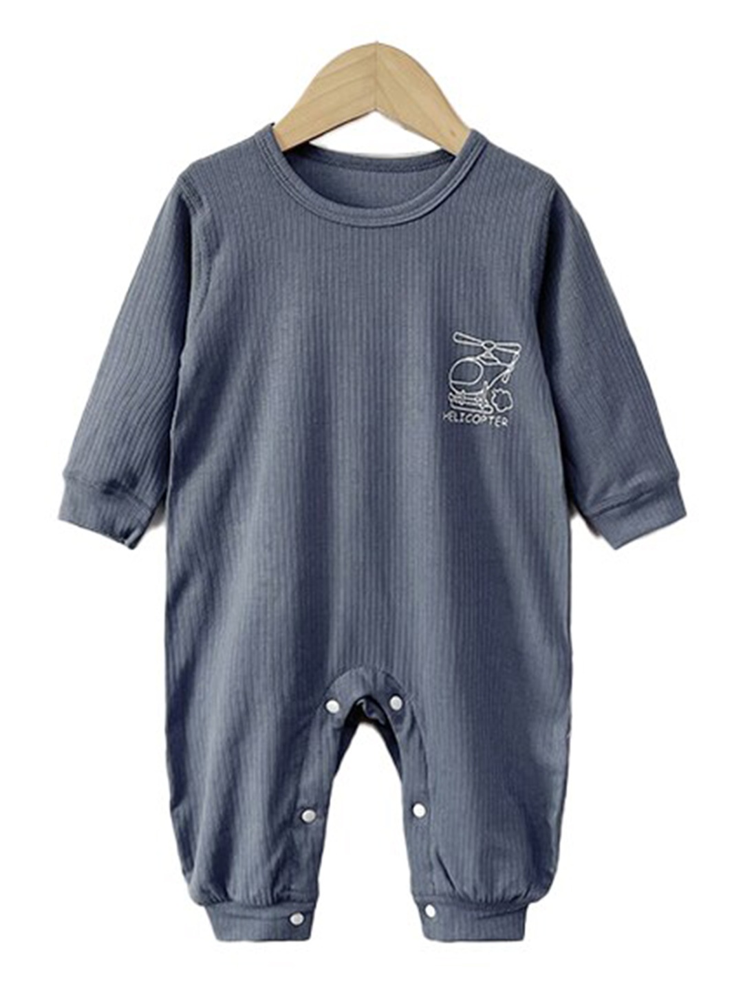 

StyleCast x Revolte Boys Graphic Printed Round Neck Cotton Rompers, Blue
