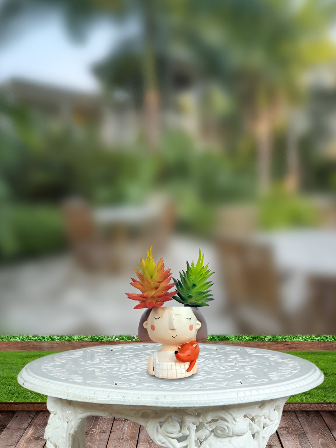 

Garden Deco Green Succulent Artificial Flower