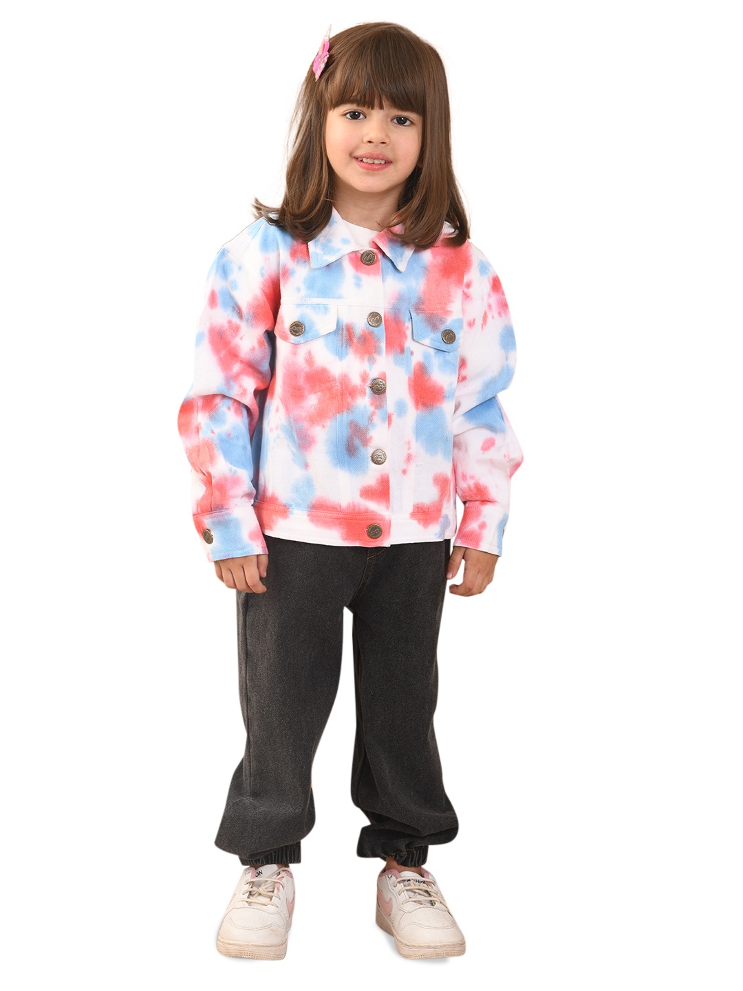 

Superminis Girls Tie & Dye Dyed Denim Jacket, White