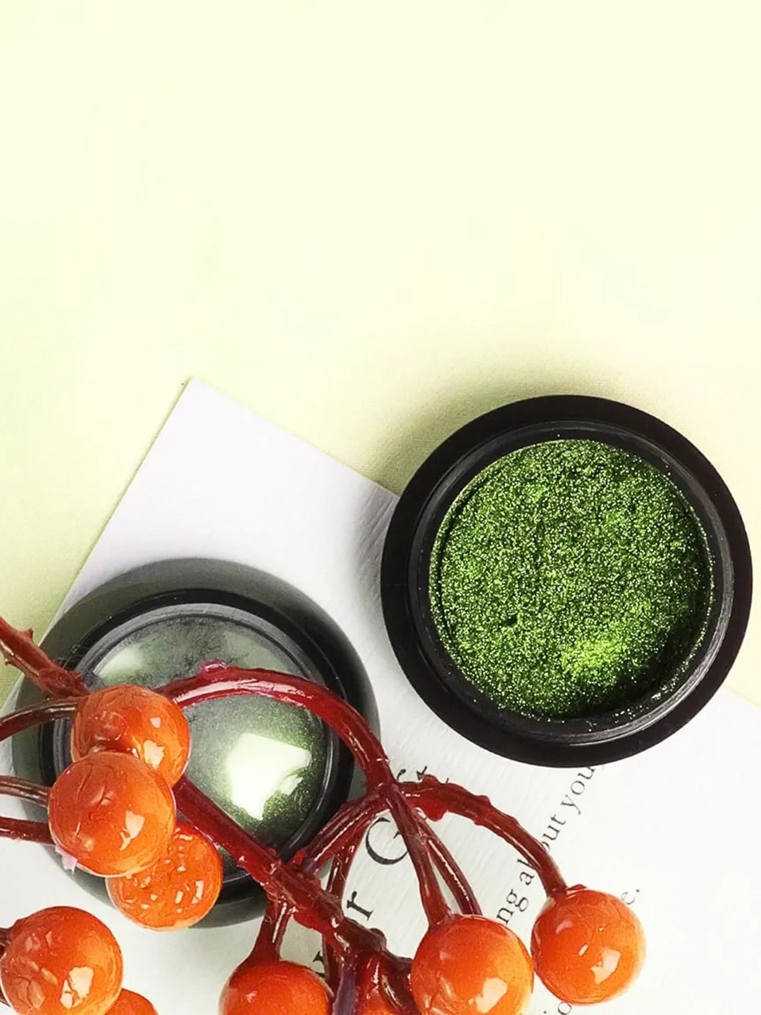 

FEELHIGH Chrome Nail Powder Mirror Effect With Stick, Green