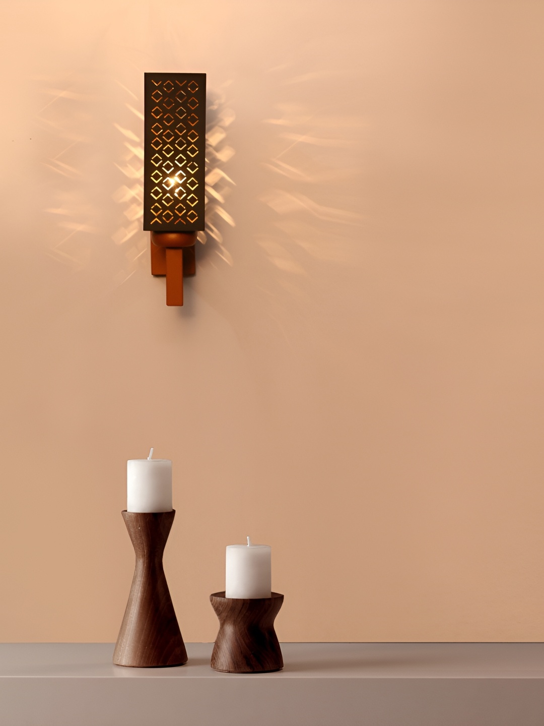 

1ST TIME Black & Brown Textured Glass Contemporary Rectangle Shaped Wall Lamp