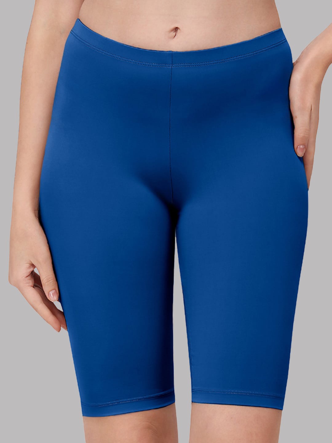 

Soie Women Skinny Fit Cycling Sports Shorts, Blue