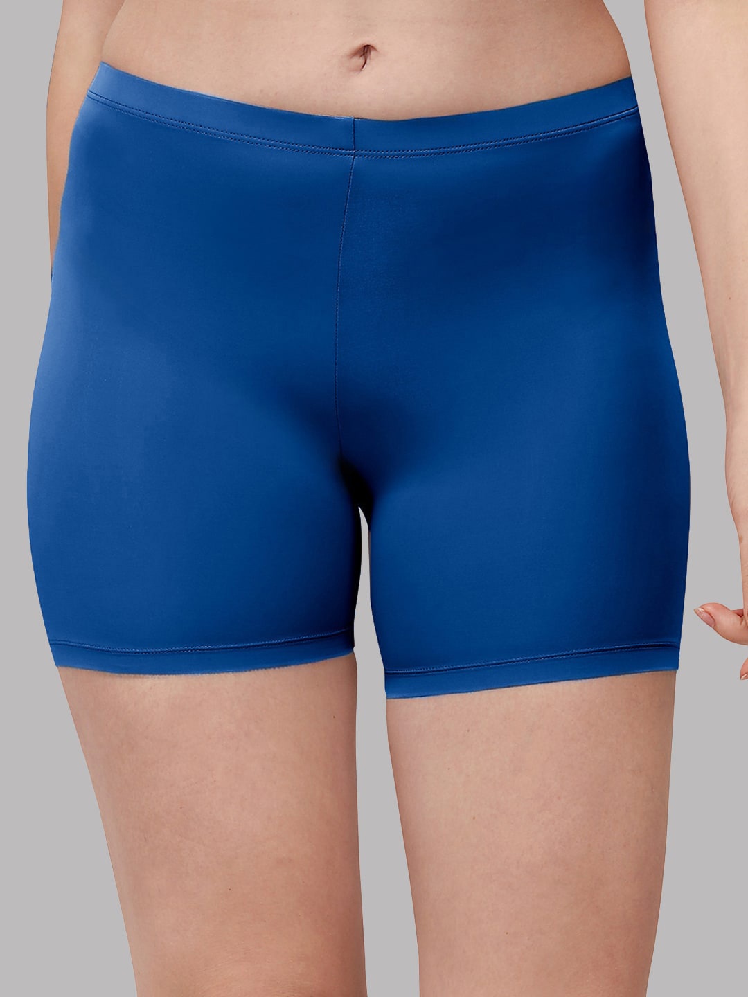 

Soie Women Skinny Fit Cycling Sports Shorts, Blue