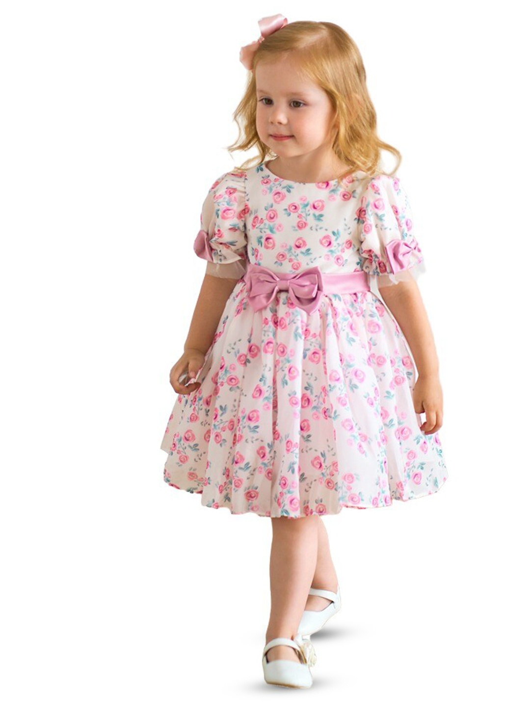 

StyleCast x Revolte Girls Floral Print Fit & Flare Dress, Pink