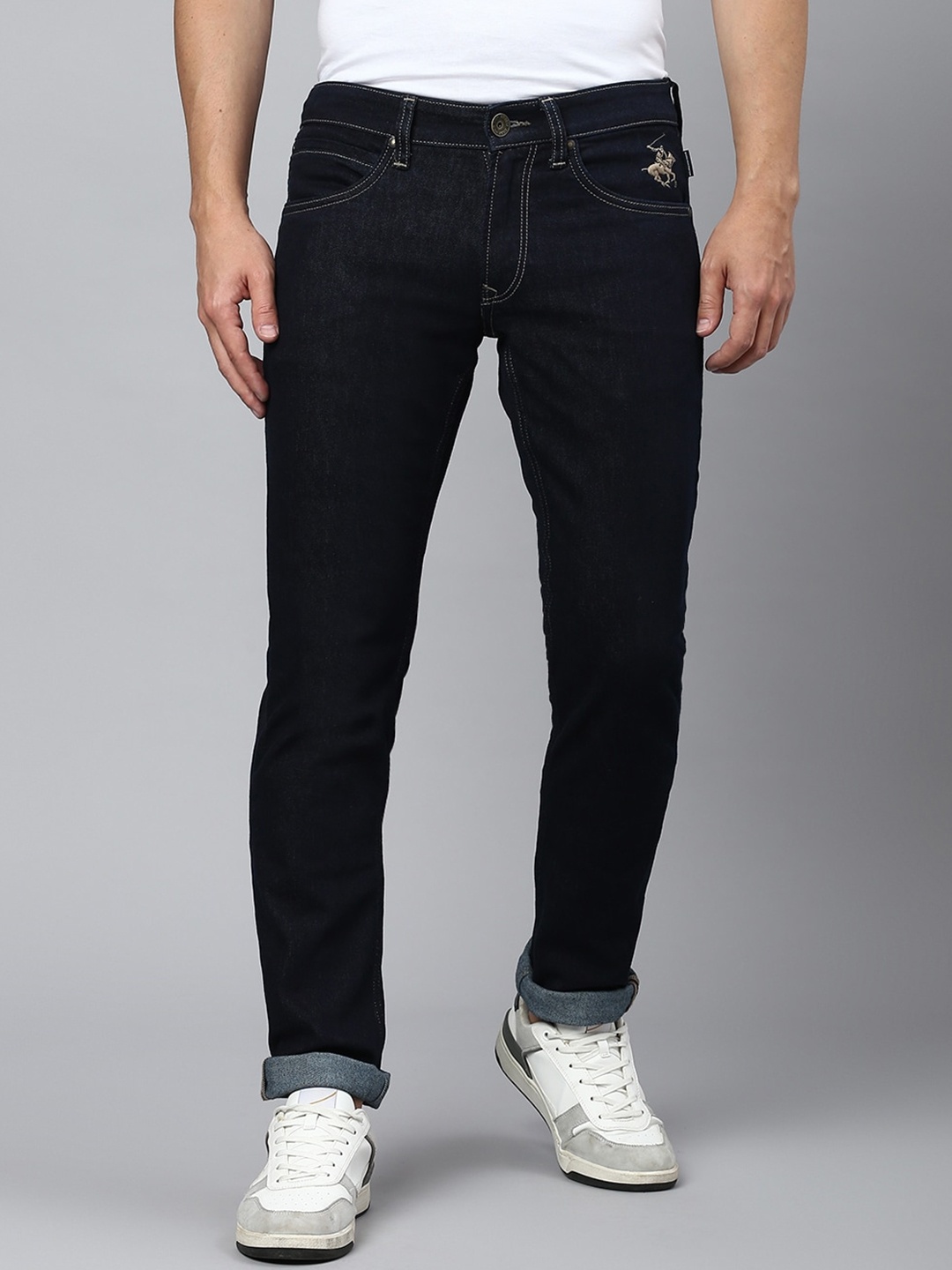 

Beverly Hills Polo Club Men Skinny Fit Clean Look Stretchable Jeans, Blue