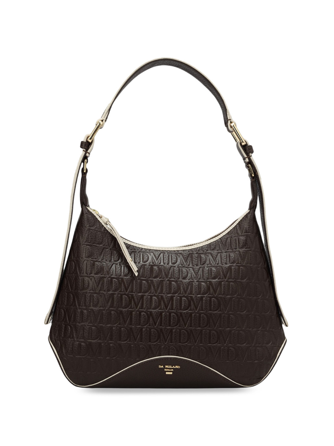 

Da Milano Textured Leather Structured Handheld Bag, Brown