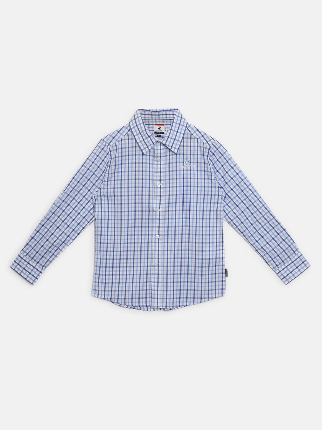 

Beverly Hills Polo Club Boys Checked Casual Shirt, White