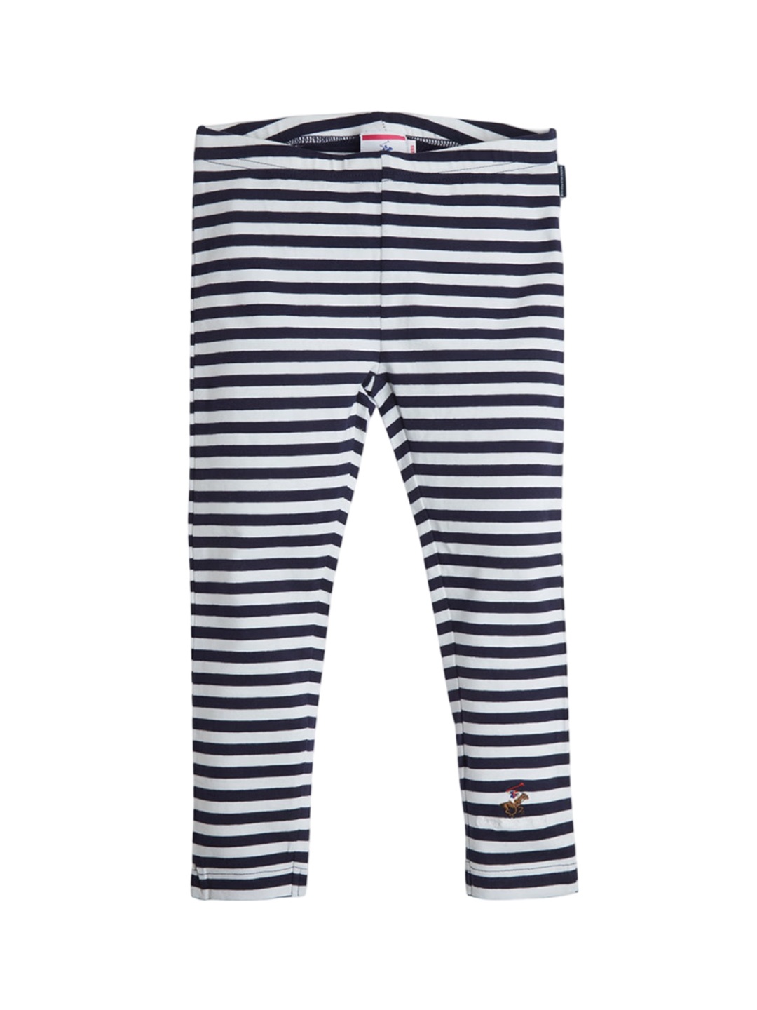 

Beverly Hills Polo Club Girls Striped Ankle Length Leggings, White