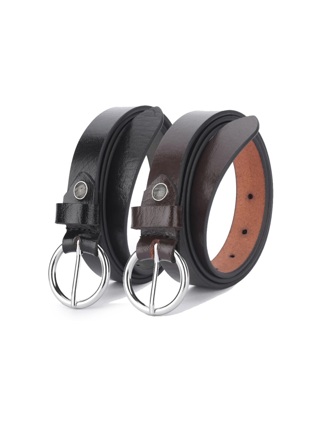 

Kastner Women Set Of 2 Leather Formal Belts, Black