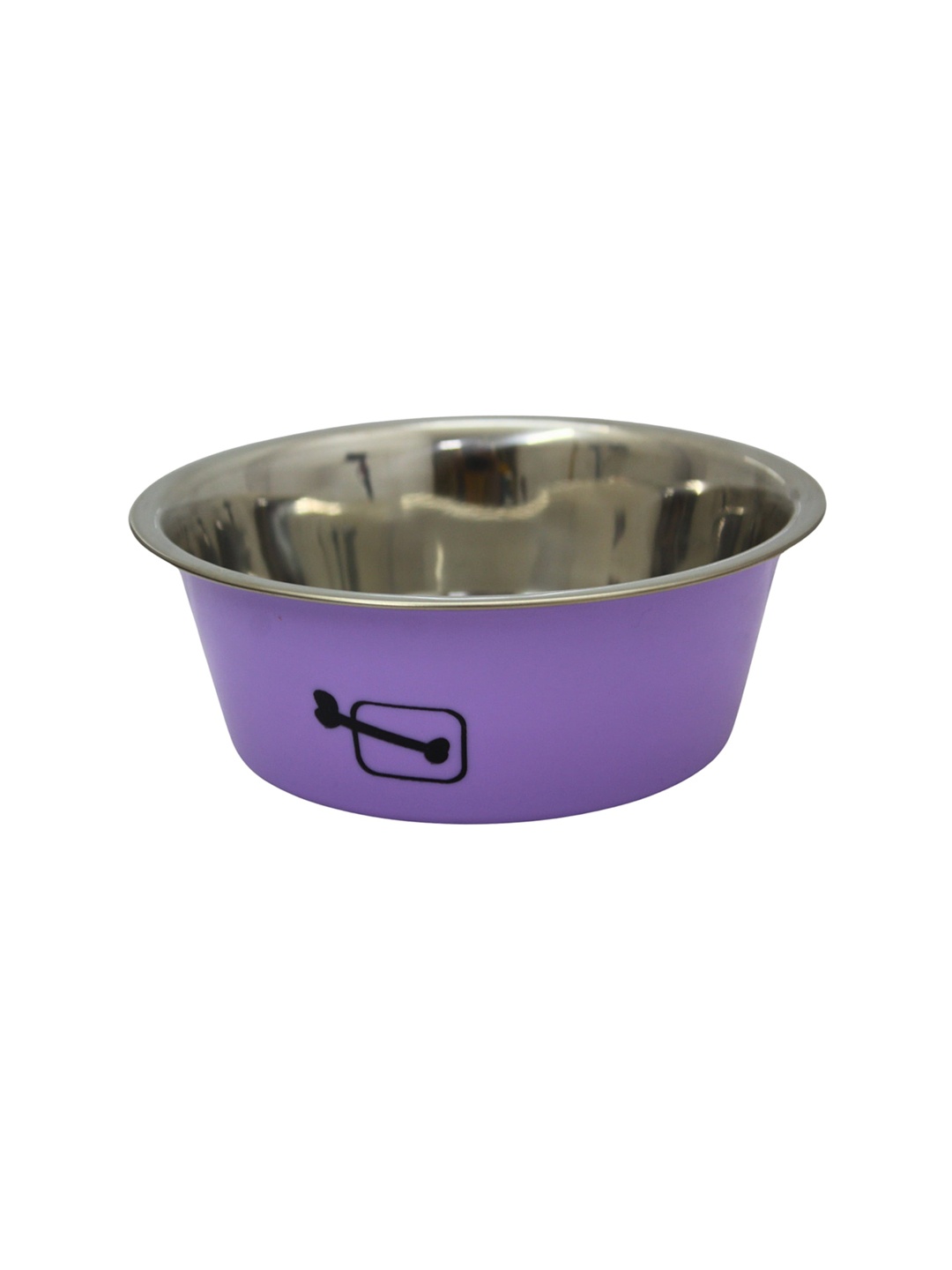 

Emily pets Printed Anti Slip Stainless Steel Pet Food Bowl, Purple