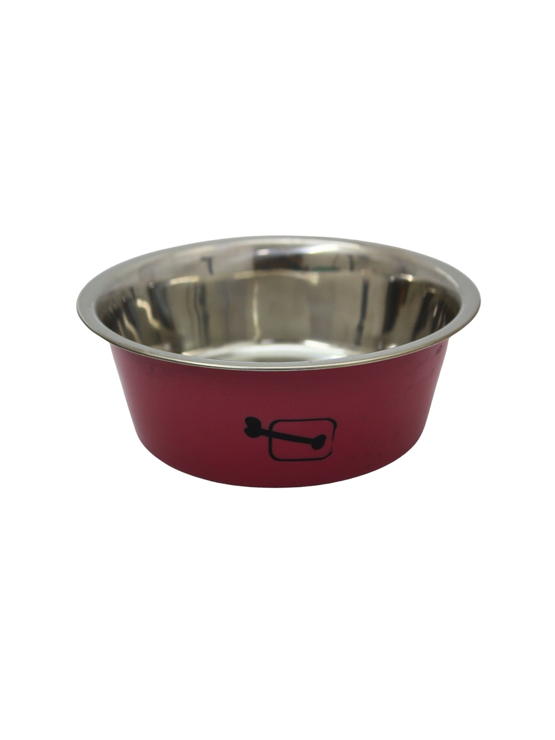 

Emily pets Red Printed Anti Slip Stainless Steel Pet Food Bowl