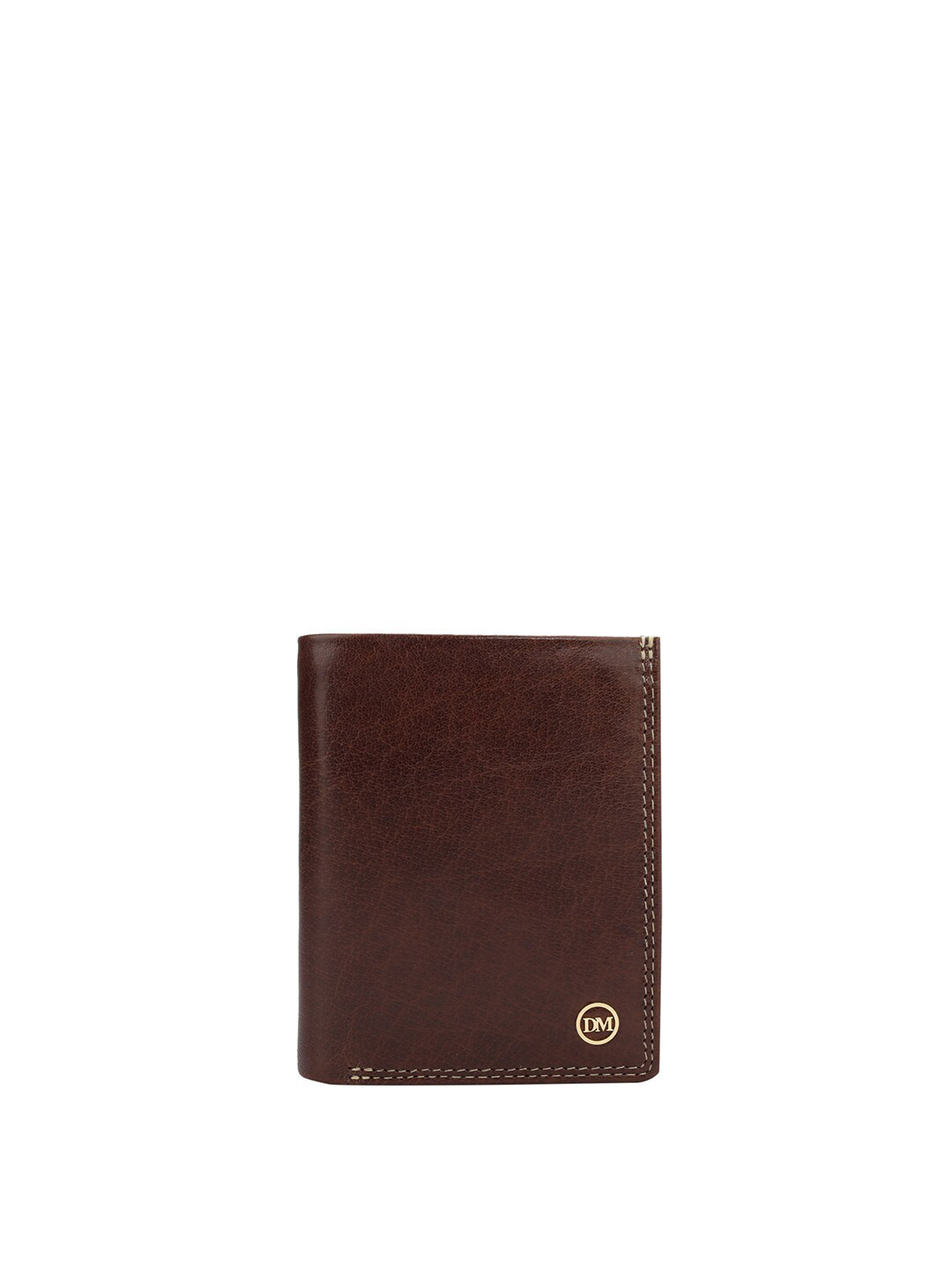 

Da Milano Textured Leather Two Fold Wallet, Brown