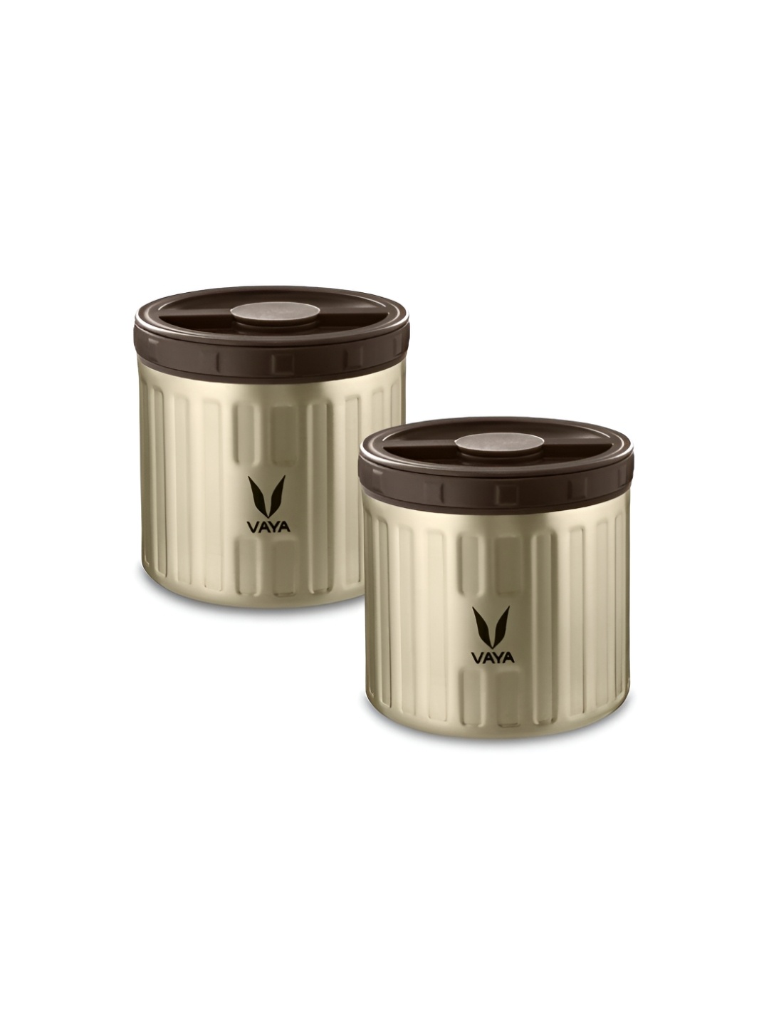 

Vaya Tan 2Pcs Brand Logo Printed Stainless Steel Lunch Box 300 ml
