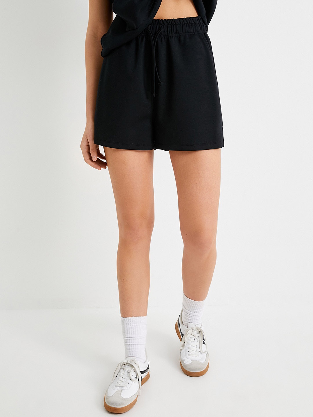 

Koton Women Mid Rise Shorts, Black