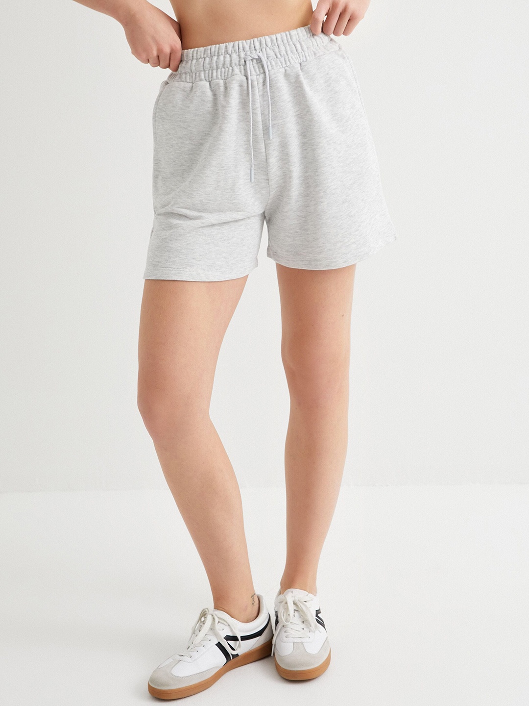 

Koton Women Mid Rise Shorts, Grey