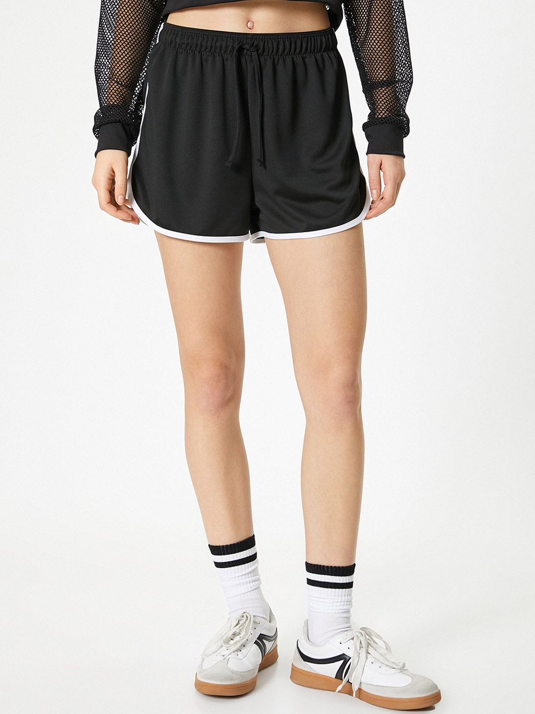 

Koton Women Mid-Rise Sports Shorts, Black