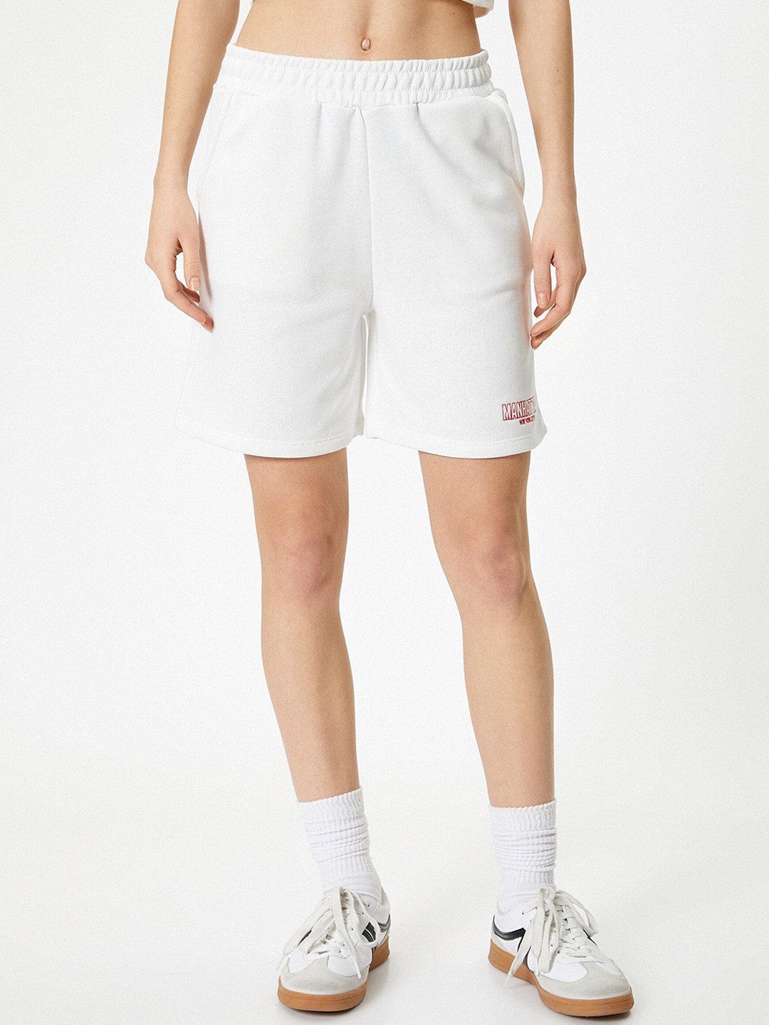 

Koton Women Mid-Rise Regular Shorts, White