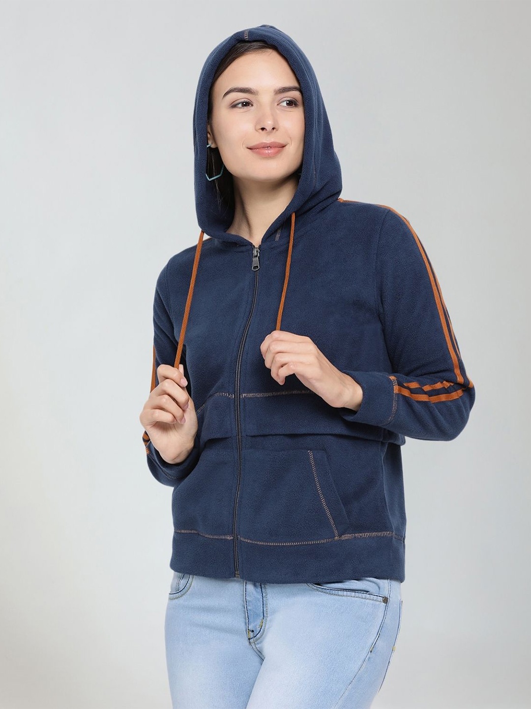 

Moda Elementi Hooded Sweatshirt, Navy blue