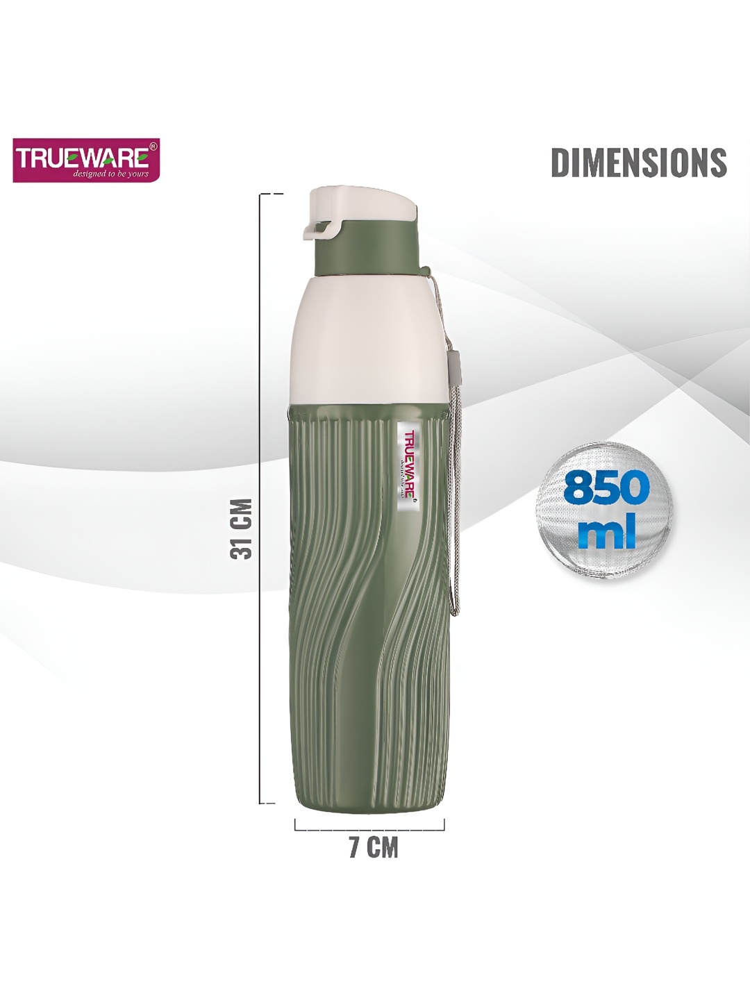 

Trueware Green Water Bottle 850 ml