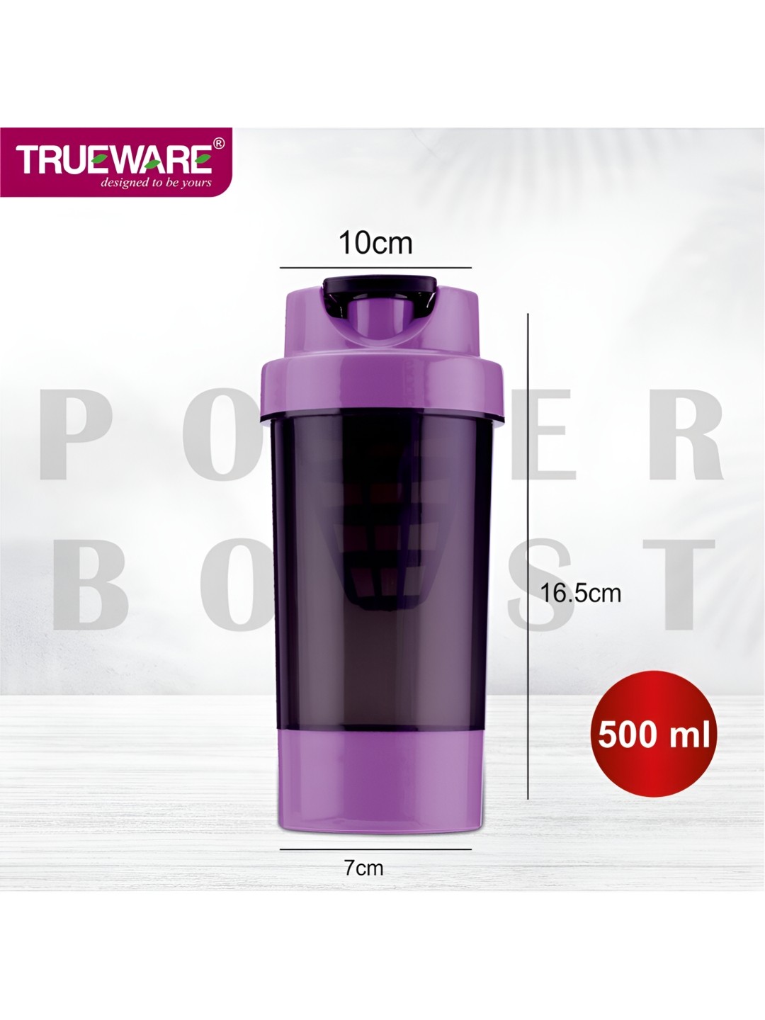 

Trueware Purple Shaker Water Bottle 500 ml
