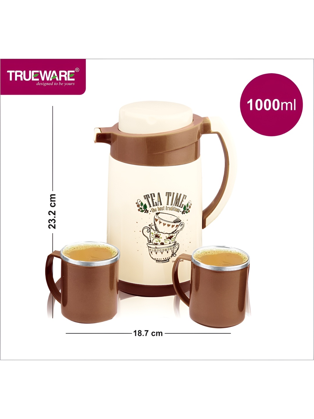 

Trueware Brown 7 Pieces Water Bottle 1L