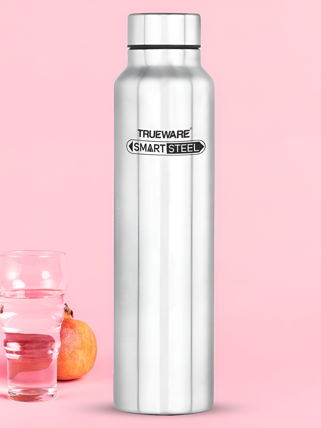 

Trueware Silver Toned Stainless Steel Regular Water Bottle 1 Ltr