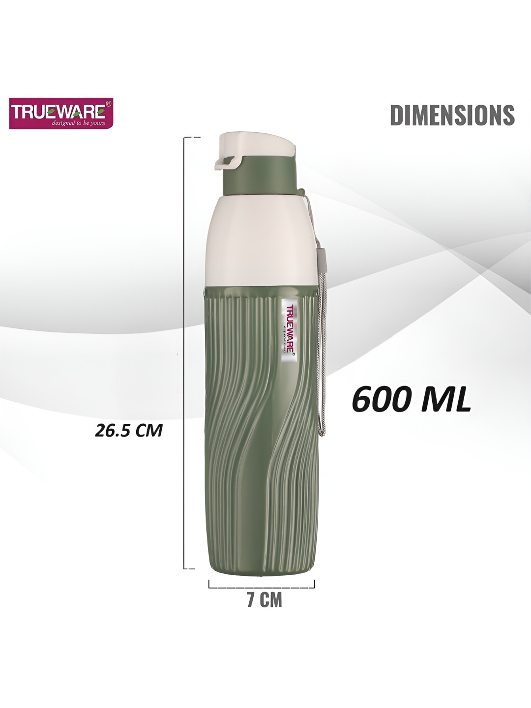 

Trueware Green Single Plastic Water Bottle