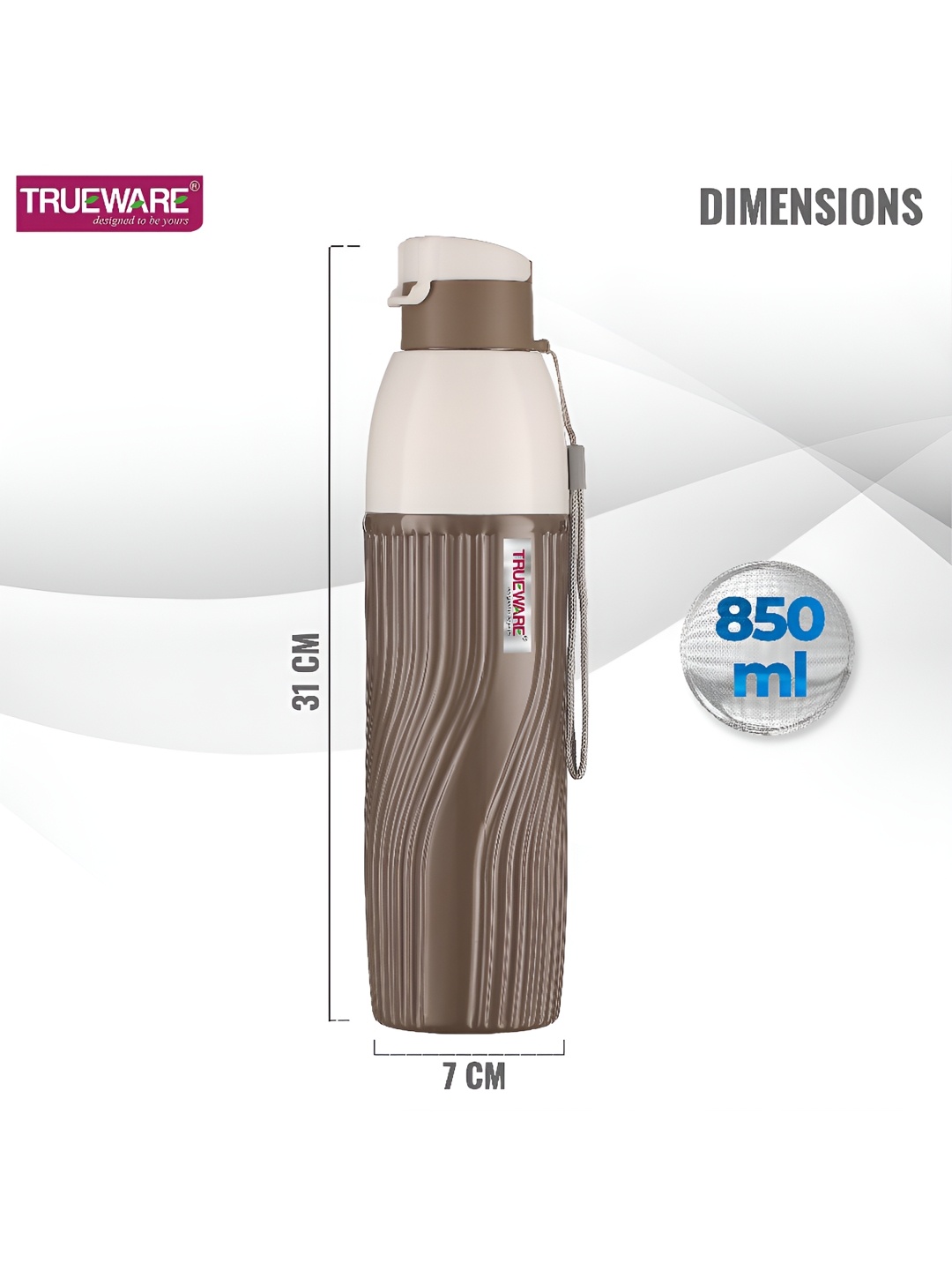 

Trueware Brown Water Bottle 850 ML