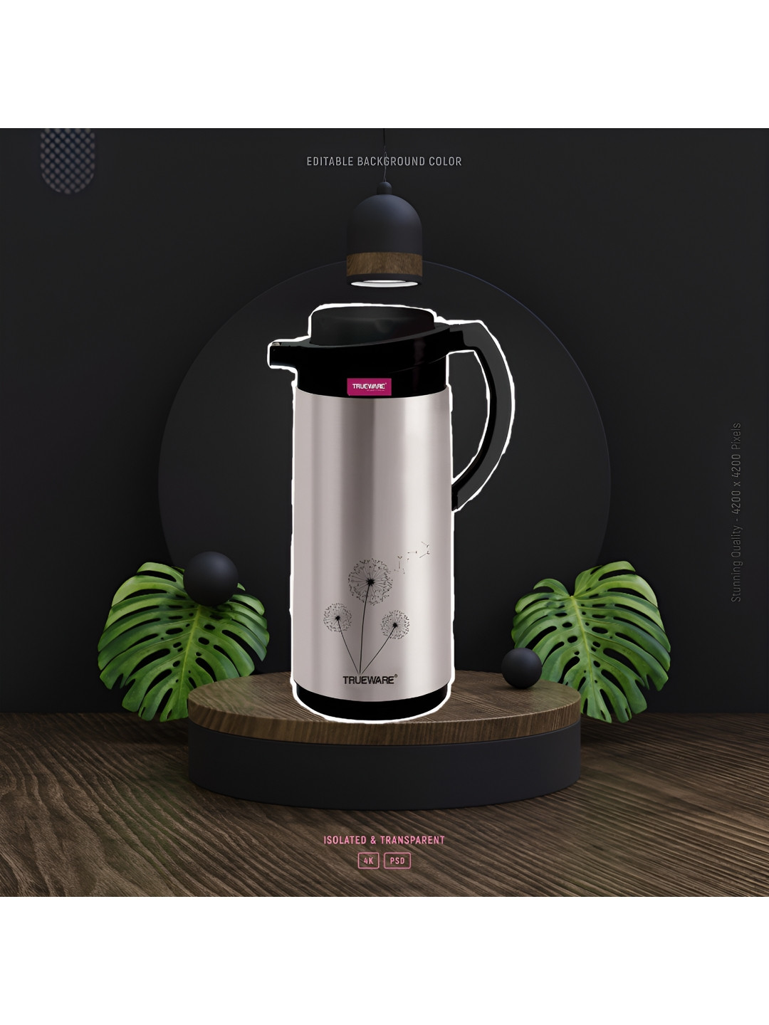 

Trueware Silver-Toned Stainless Steel Water Bottle 1.5 ltr