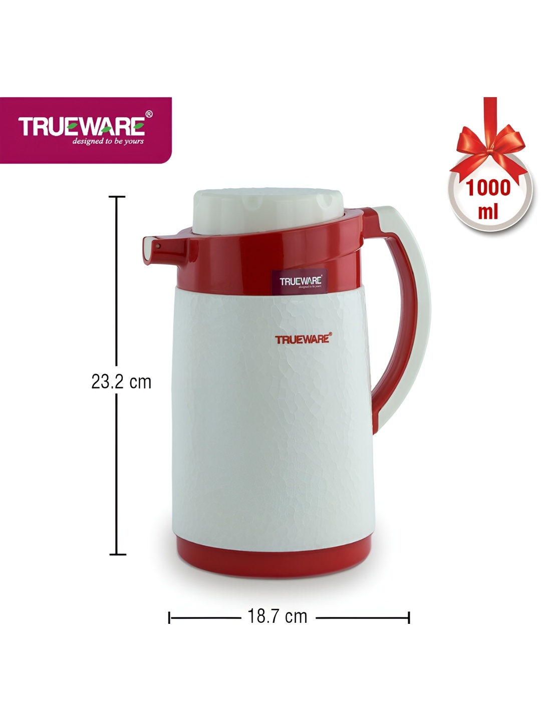 

Trueware Red White Water Bottle 750 ml
