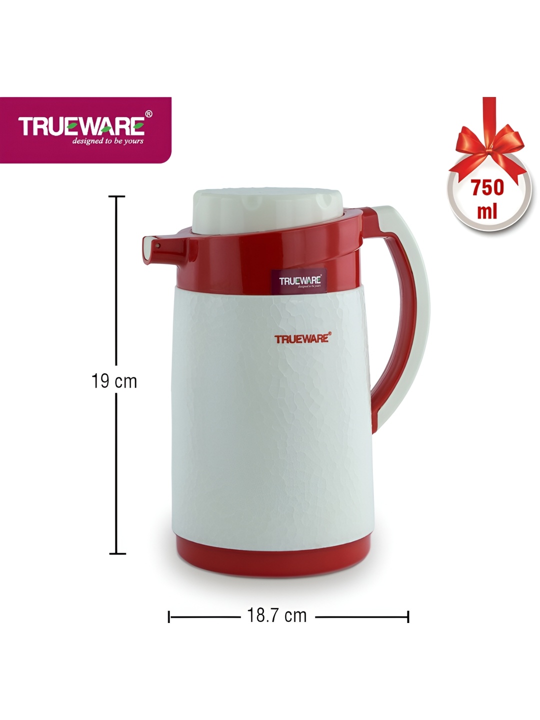 

Trueware Red Flask Water Bottle 750 ml