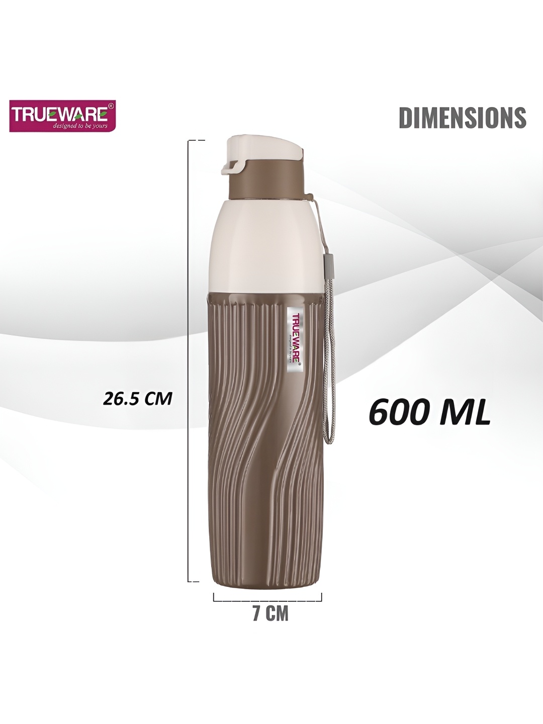 

Trueware Brown Regular Water Bottle 600 ml