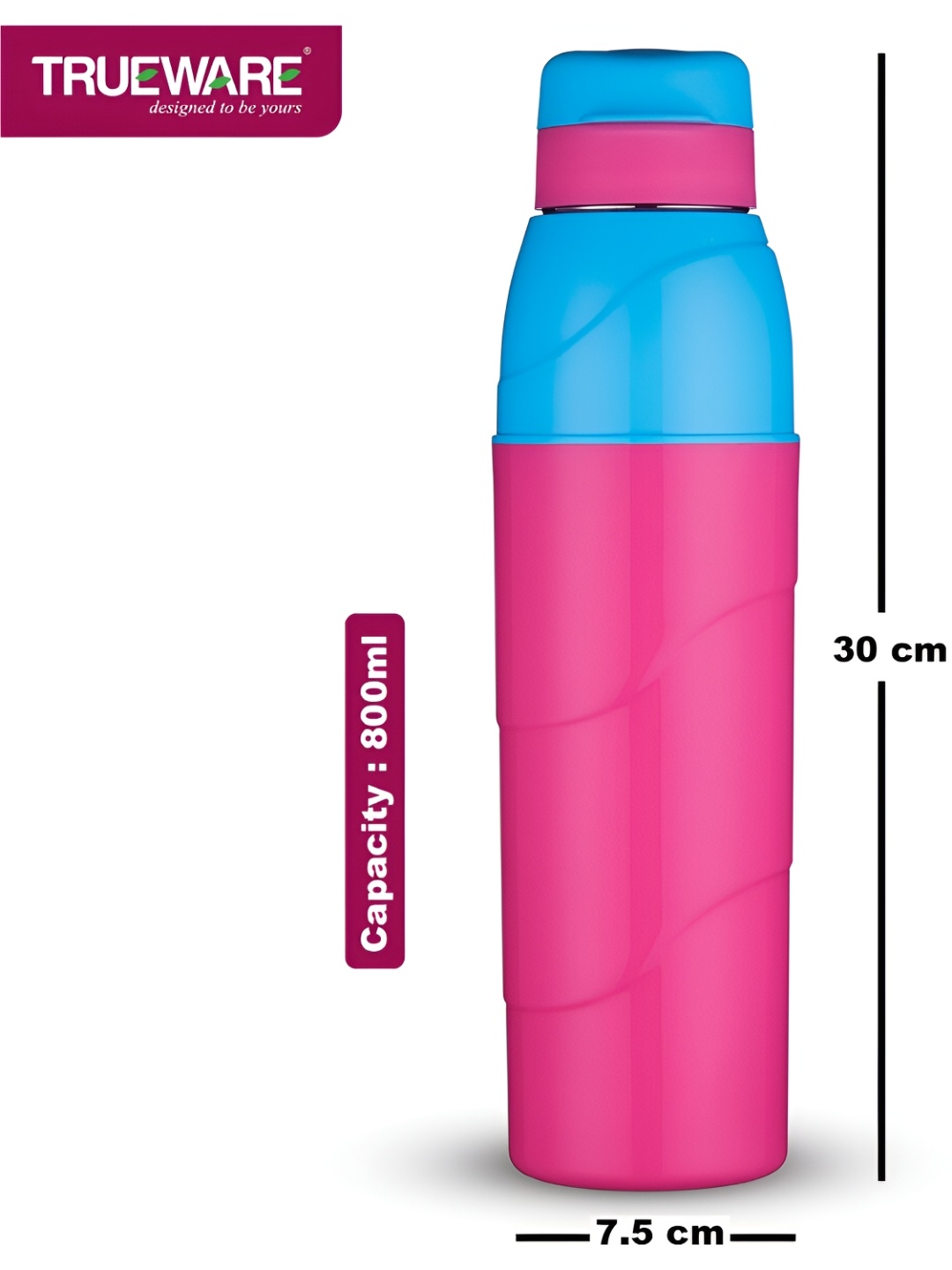 

Trueware Pink & Blue Water Bottle 800 ML