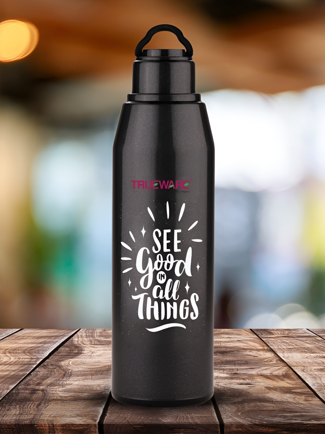 

Trueware Black Stainless Steel Water Bottle 800 ml