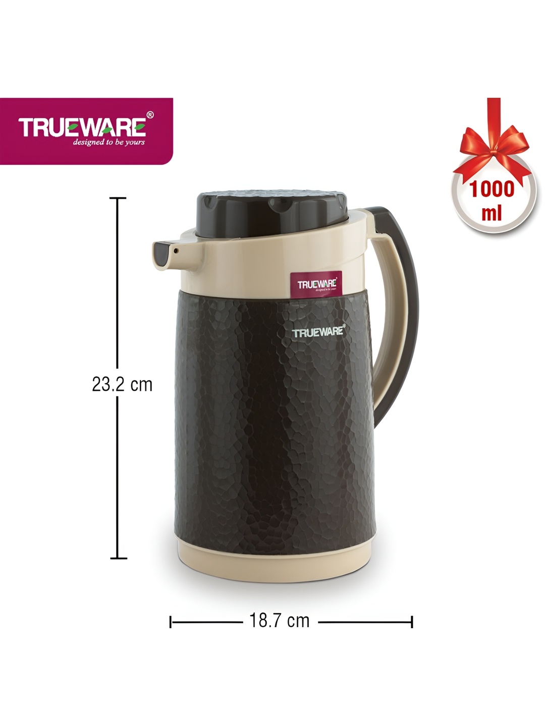 

Trueware Brown Flask Water Bottle 1L