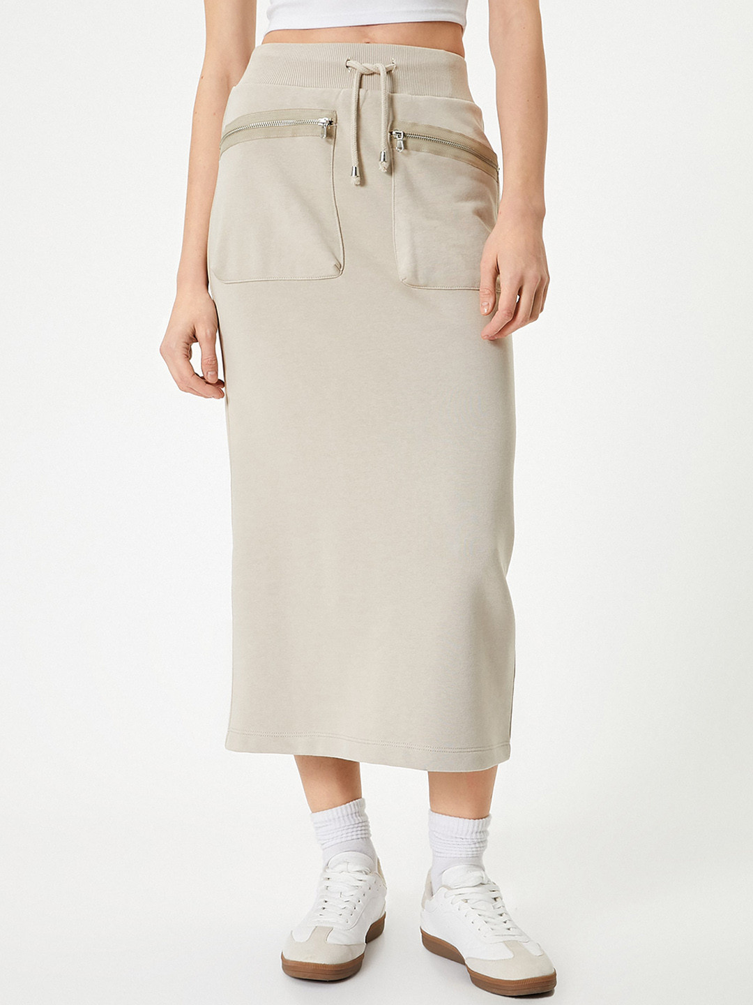 

Koton Straight Maxi Skirts, Beige