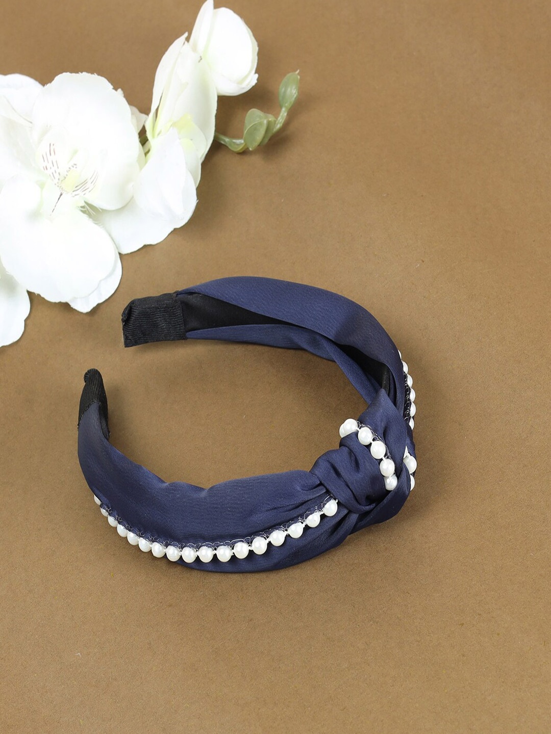

Jewelz Girls Beaded Hairband, Navy blue