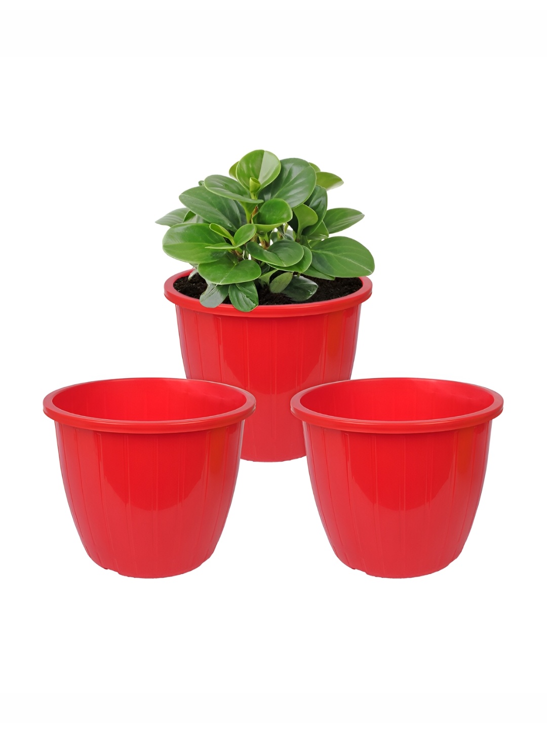 

Kuber Industries Red 3 Pieces Duro Flower Planters