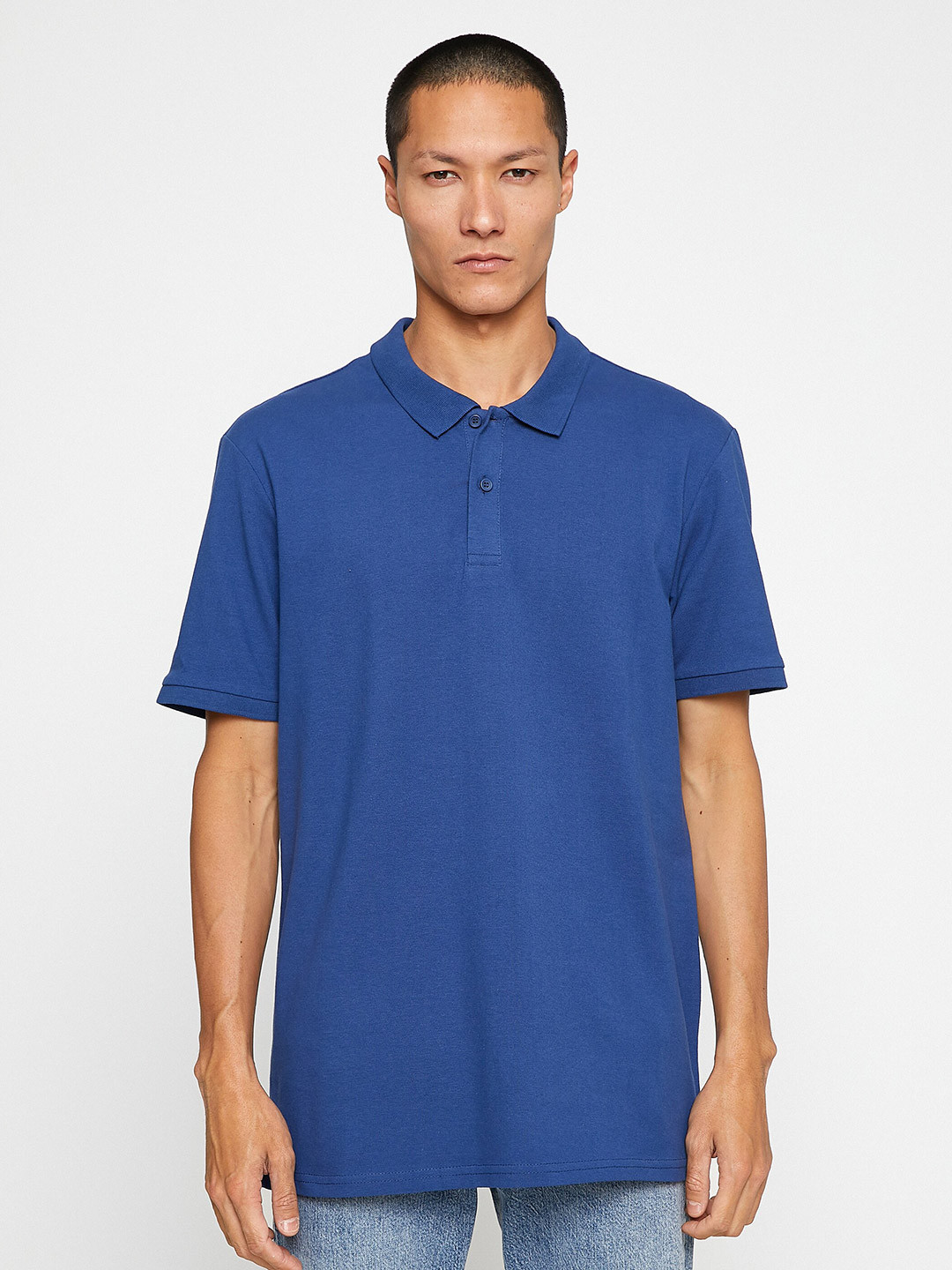 

Koton Polo Collar Pure Cotton T-Shirt, Navy blue