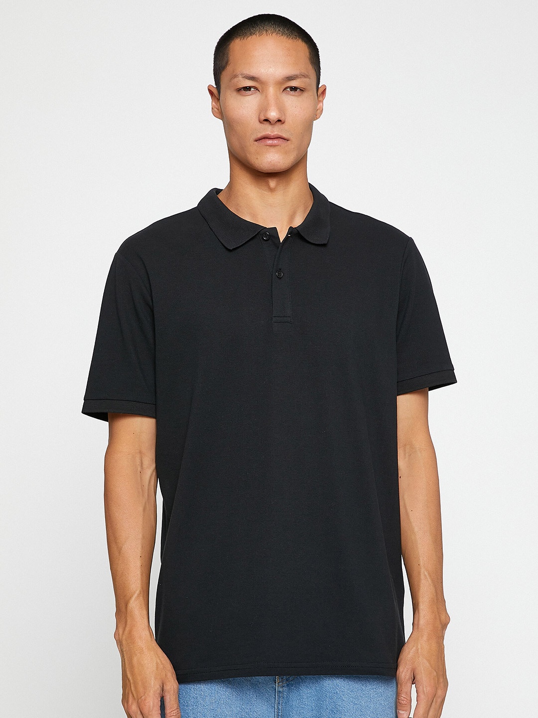 

Koton Polo Collar Short Sleeves T-shirt, Black