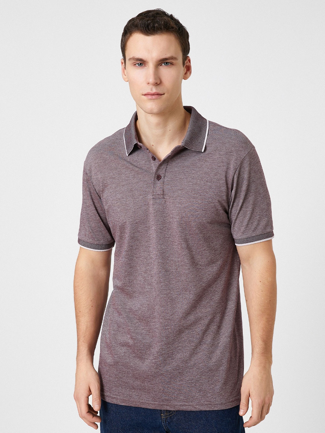 

Koton Polo Collar Slim Fit T-shirt, Maroon