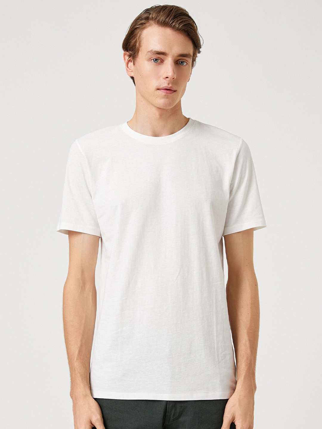 

Koton Round Neck Short Sleeves Tshirt, Beige