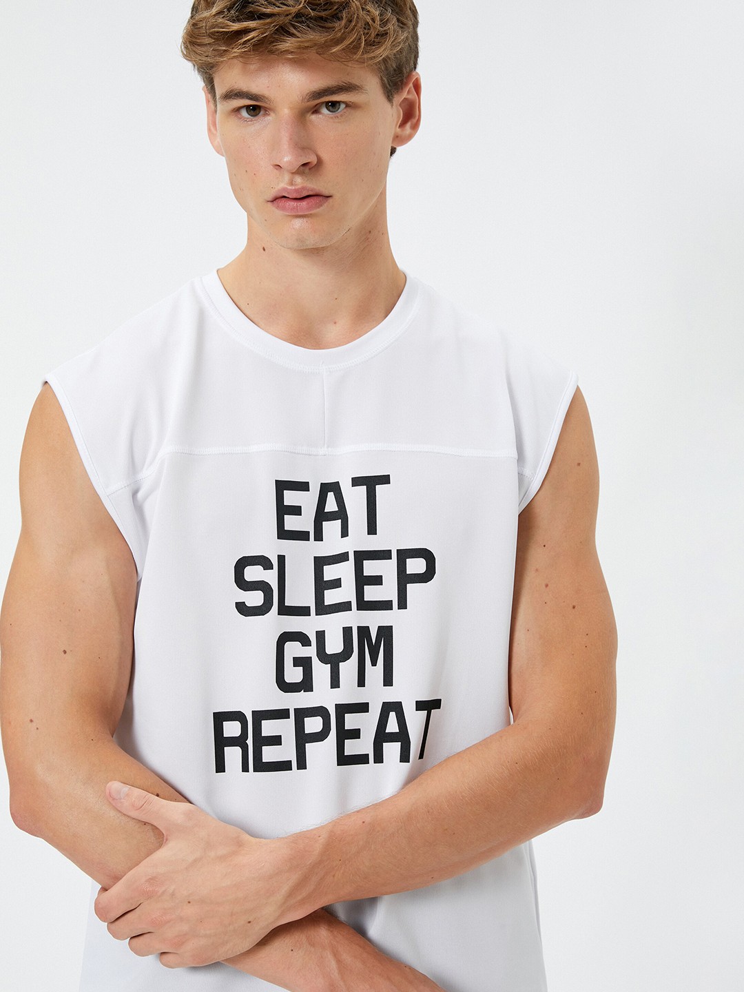 

Koton Round Neck Typography Printed T-shirt, White