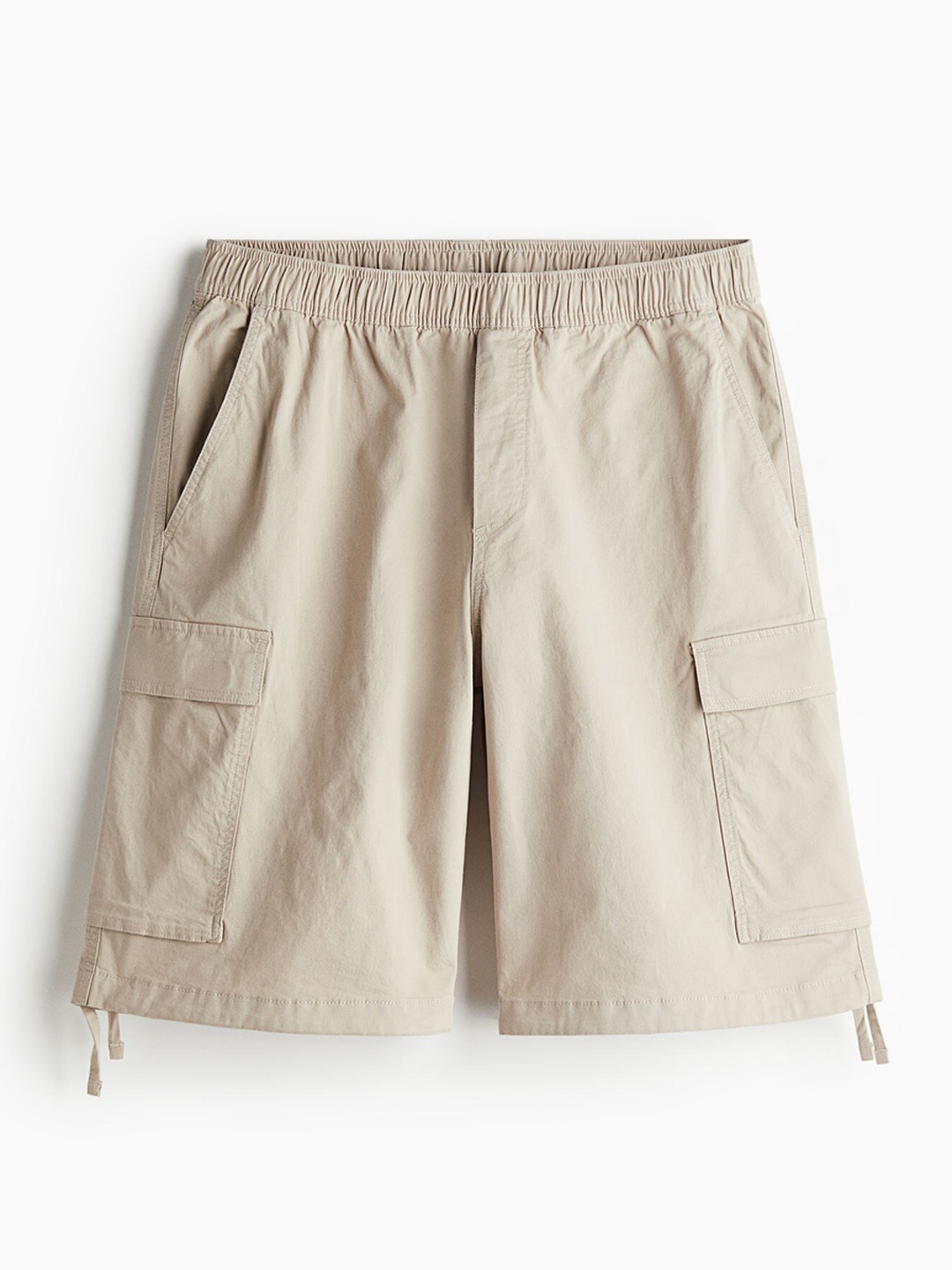 

H&M Men Loose Fit Twill Cargo Shorts, Beige