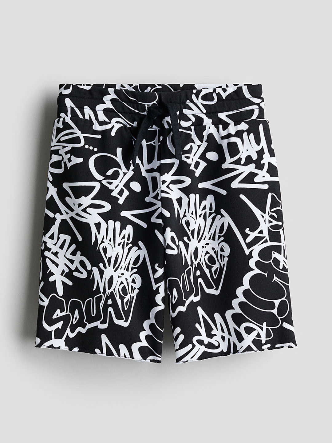 

H&M Boys Printed Sweatshorts, Black