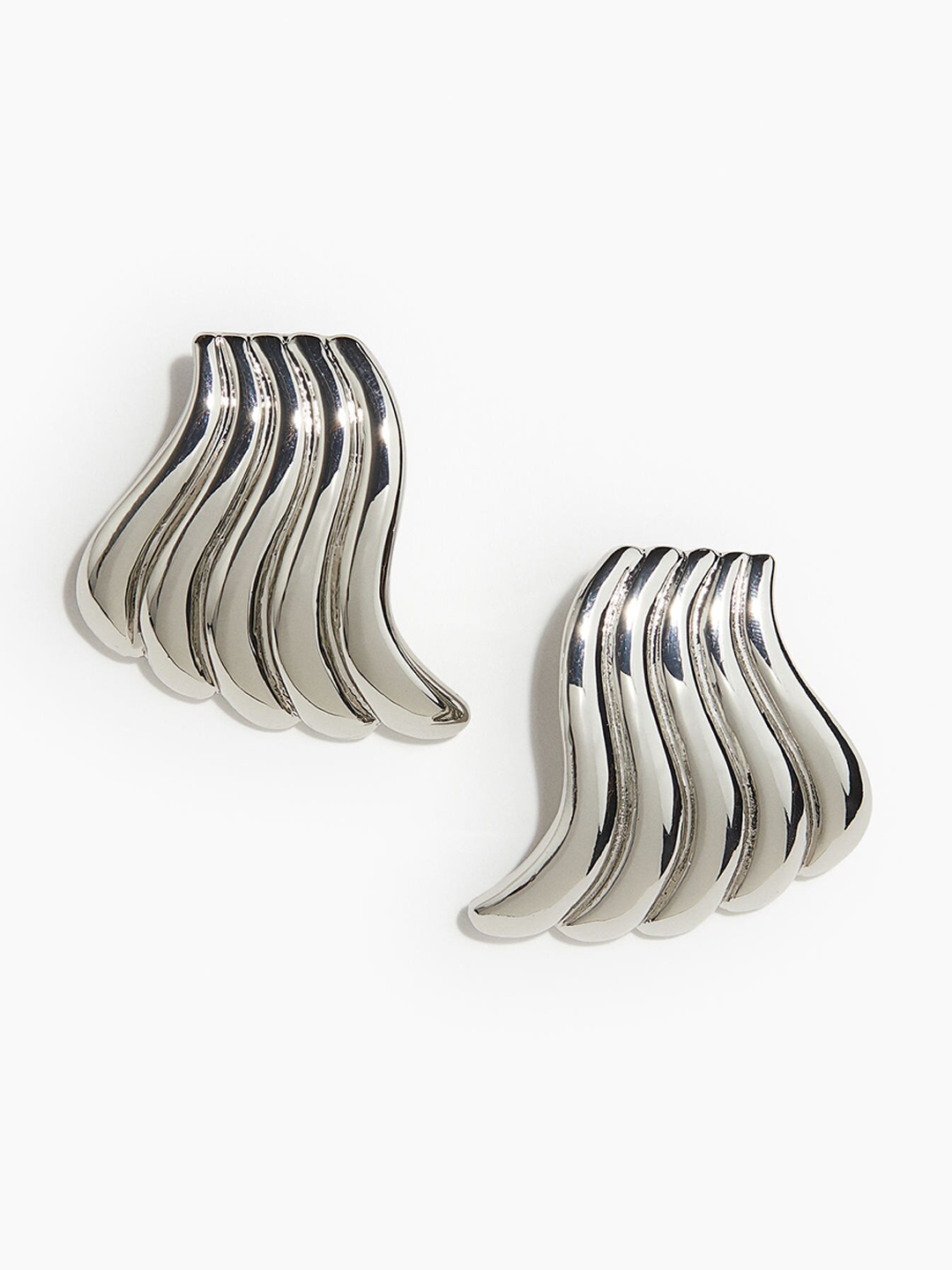 

H&M Swirly Earrings, Silver